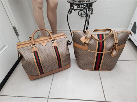 vintage gucci luggage set.